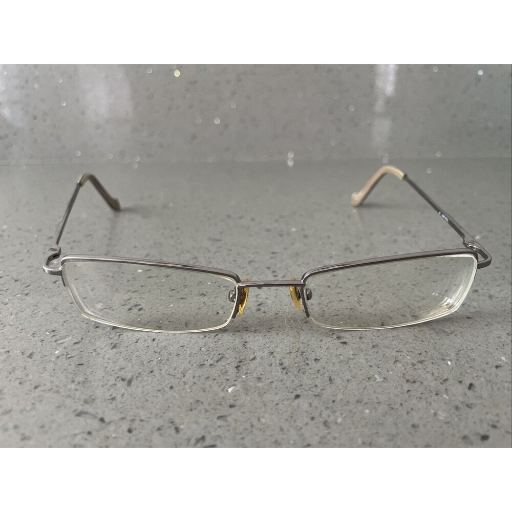 Robert Mitchel Eyeglasses Frames ONLY RM 600 GM 50-19-135 silver half rim